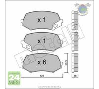 Kit Pastiglie freno Metelli per MITSUBISHI Canter bib