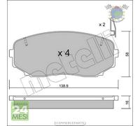 Kit Pastiglie freno Metelli per MITSUBISHI ECLIPSE