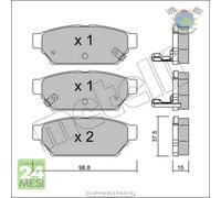 Kit Pastiglie freno Metelli per MITSUBISHI MIRAGE IV LANCER V COLT CARISMA PROT