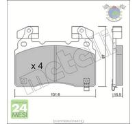 Kit Pastiglie freno Metelli per OPEL INSIGNIA B bku