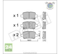 Kit Pastiglie freno Metelli per OPEL INSIGNIA B bkv