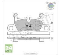 Kit Pastiglie freno Metelli per PORSCHE TAYCAN bl4