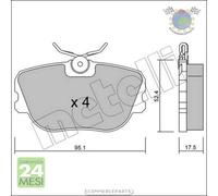 Kit Pastiglie freno Metelli per SAAB 9000 900