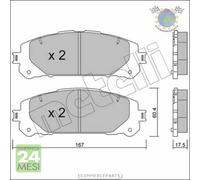 Kit Pastiglie freno Metelli per SUZUKI ACROSS TOYOTA RAV 4