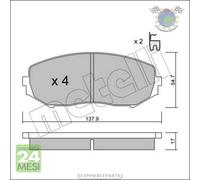 Kit Pastiglie freno Metelli per SUZUKI GRAND