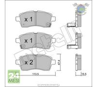 Kit Pastiglie freno Metelli per SUZUKI IGNIS