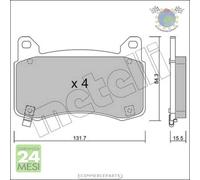 Kit Pastiglie freno Metelli per TESLA MODEL bl9