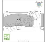 Kit Pastiglie freno Metelli per TESLA MODEL bln