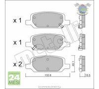 Kit Pastiglie freno Metelli per TESLA MODEL blo
