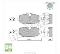 Kit Pastiglie freno Metelli Posteriore per BMW 2 U06 230e 225e 223i 220i 218i 2