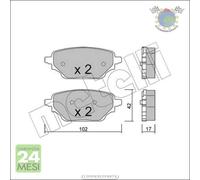 Kit Pastiglie freno Metelli Posteriore per NISSAN TOWNSTAR RENAULT KANGOO