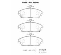 Kit pastiglie freno PER Honda Concerto Tre Vol 1.4 66 KW 90 CV