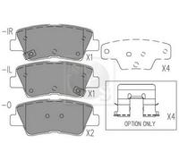 Kit pastiglie freno PER Hyundai Elantra Tre Vol 1.6 CRDi 94 KW 128 CV