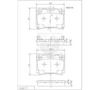 Kit pastiglie freno PER Mitsubishi Galloper 2.5 TD Intercooler 73 KW 99 CV