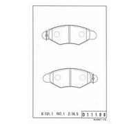 Kit pastiglie freno PER Renault Kangoo 1.9 dTi 59 KW 80 CV