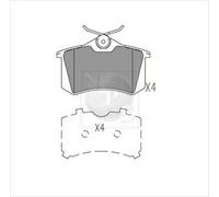 Kit pastiglie freno PER Skoda Octavia II Combi 2.0 FSI 110 KW 150 CV