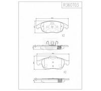 Kit pastiglie freno PER Renault Megane III 2 Vol/ 1.6 dCi 96 KW 130 CV