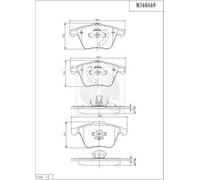 Kit pastiglie freno PER Saab 9-3 Cabrio 1.9 TTiD 132 KW 180 CV