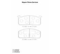 Kit pastiglie freno PER Toyota Dyna Autobus 3.4 D 66 KW 90 CV