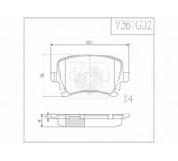 Kit pastiglie freno PER VW Golf VI 2.0 GTI 155 KW 210 CV