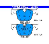 Kit pastiglie freno posteriore ATE 13.0460-3873.2 per BMW Série 3 2.0 320 d