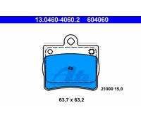 Kit pastiglie freno posteriore ATE 13.0460-4060.2 per MERCEDES W202)