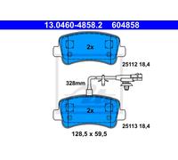 Set di pastiglie freno ATE 13.0460-4858.2, posteriore