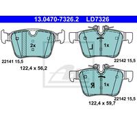 ATE 13.0470-7326.2 Kit pastiglie freno, Freno a disco per JAGUAR,LAND ROVER,VOLV