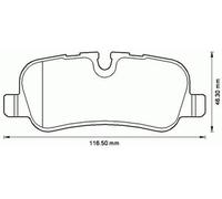 Kit pastiglie freno posteriore BOLK BOL-G041216 per LAND ROVER RANGE ROVER