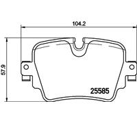 Kit pastiglie freno posteriore BREMBO P 36 032 per JAGUAR F-TYPE 3.0