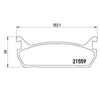 Kit pastiglie freno posteriore BREMBO P 49 015 per MAZDA MX-5 1.6
