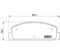 Kit pastiglie freno posteriore BREMBO P 49 037 per MAZDA 626 2.0 H.P. (GFER)