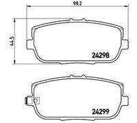 Kit pastiglie freno posteriore BREMBO P 49 044 per MAZDA MX-5 1.8 (GA3W)