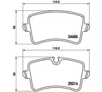 Pastiglie freno Brembo POSTERIORI AUDI A6 C7 4G2, 4GC + Avant 4G5 + A7 Sportb...