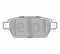 Delphi Kit pastiglie freno LP2493 Low-Metallic posteriori per Ford USA e Mazda