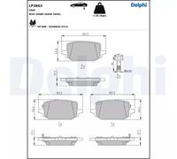 Set di pastiglie freno DELPHI LP3863