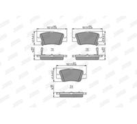 Kit pastiglie freno posteriore JURID 572601J per TOYOTA AURIS (_E15_)