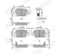JURID 573427J Kit pastiglie freni