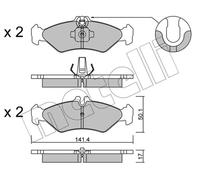 METELLI Pastiglie Freni Posteriori per Mercedes-Benz Sprinter 2-T Scatola 901