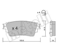 METELLI 22-1160-0 Kit pastiglie freni