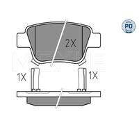 Kit pastiglie freno posteriore MEYLE 025 236 2016/PD per TOYOTA COROLLA
