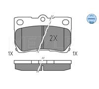 Kit pastiglie freno posteriore MEYLE 025 243 2317 per LEXUS IS 2.2 220d (ALE20)