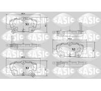 Kit pastiglie freno posteriore SASIC 6216110 per TOYOTA AURIS (_E15_)