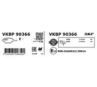Kit pastiglie freno posteriore SKF VKBP 90366 per BMW Série 5 2.0 520 d
