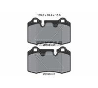 Kit pastiglie freno posteriore TEXTAR 2016501 per ASTON MARTIN DB9 6.0 V12