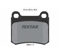 Kit pastiglie freno posteriore TEXTAR 2068701 per MERCEDES SERIE 124