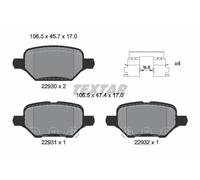 Kit pastiglie freno posteriore TEXTAR 2293001 per OPEL MOKKA 1.4 (_76)