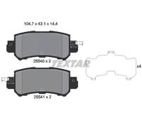 Kit pastiglie freno posteriore TEXTAR 2554001 MAZDA CX-5 2.2 D