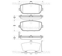 Kit pastiglie freno posteriore TRISCAN 8110 50026 per MAZDA MX-5 1.8 (GA3W)