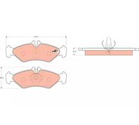 Kit pastiglie freno posteriore TRW GDB1262 VW LT 2.5 TDI